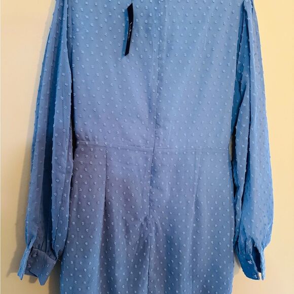 Lulu's Blue Ruched Tiered Sheath Dress - Picture 10 of 12